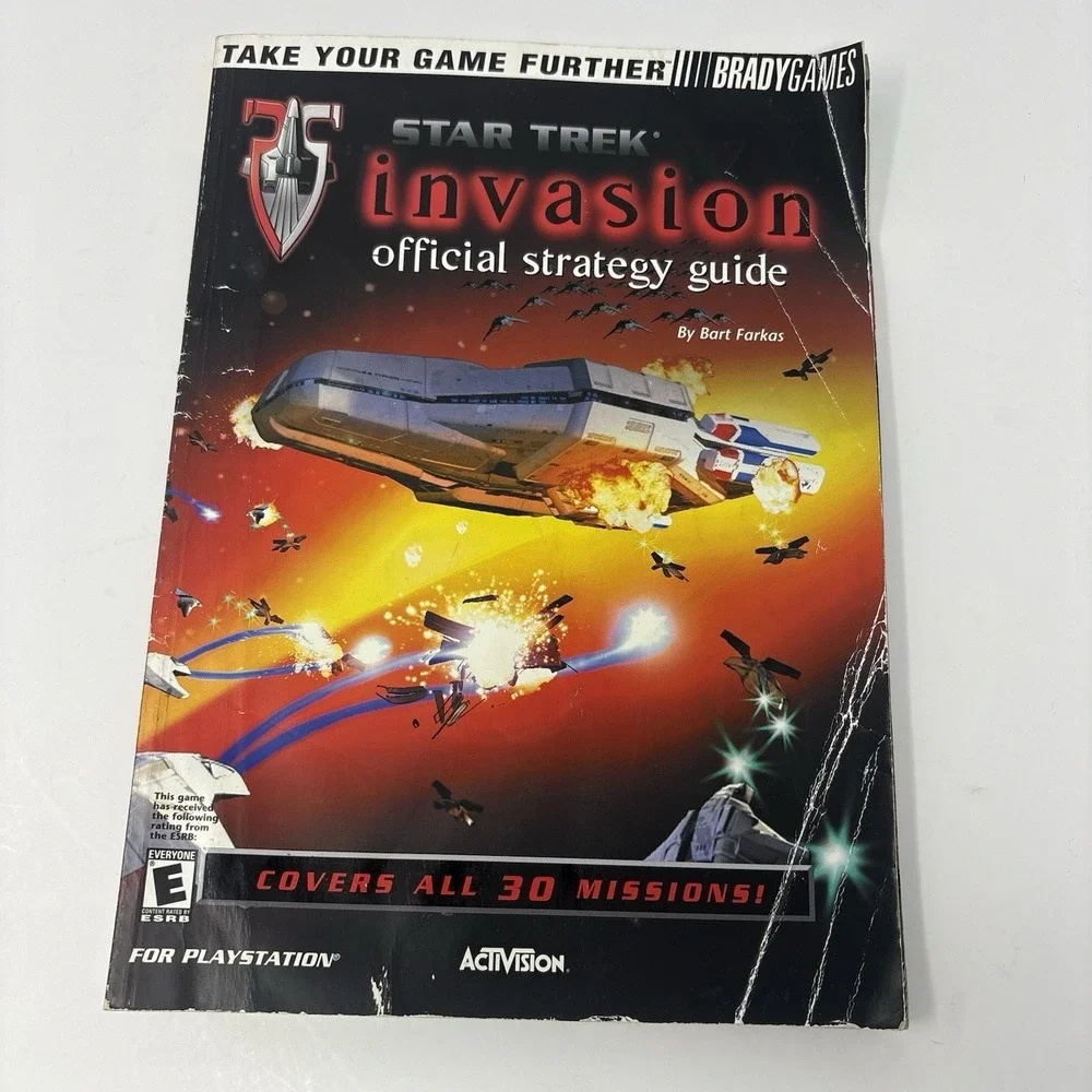 Star Trek Invasion Strategy Guide PS1 + New Worlds PC Manual Vintage 2000 Lot